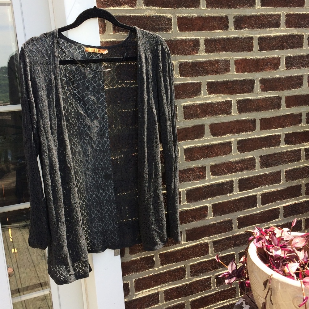 Belldini Grey Knit Cardigan